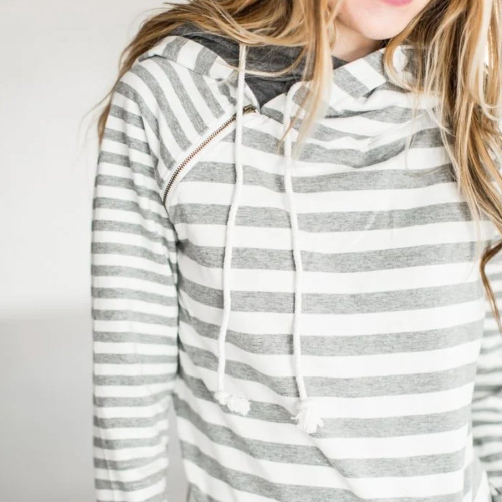 Ampersand Ave DoubleHood - Grey Stripe